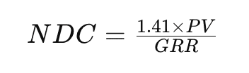 NDC formula