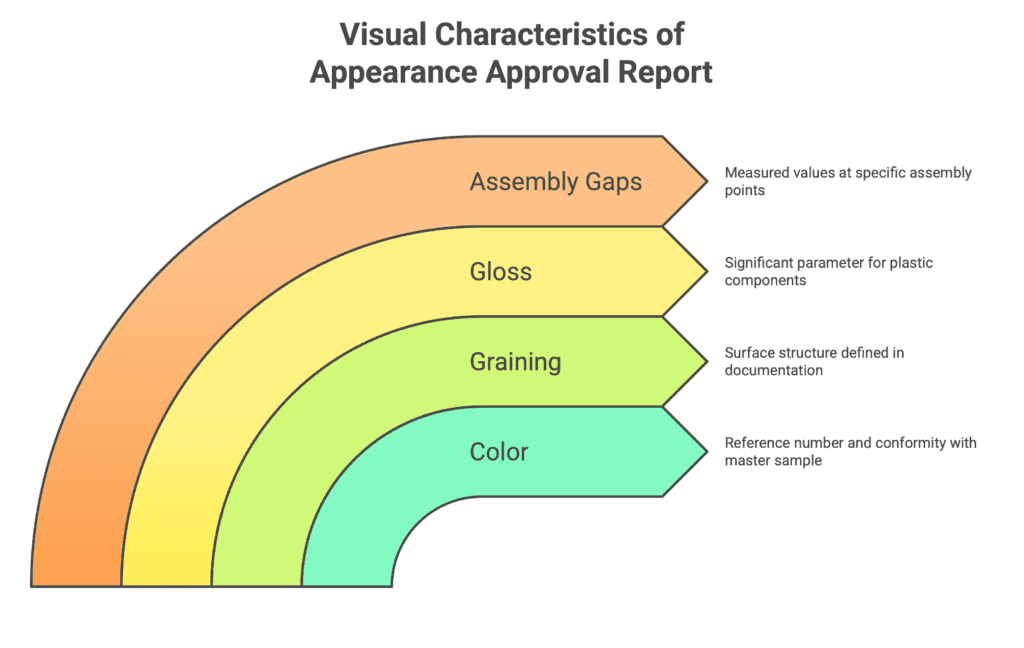 Visual Characteristics of Appearance Approval Report